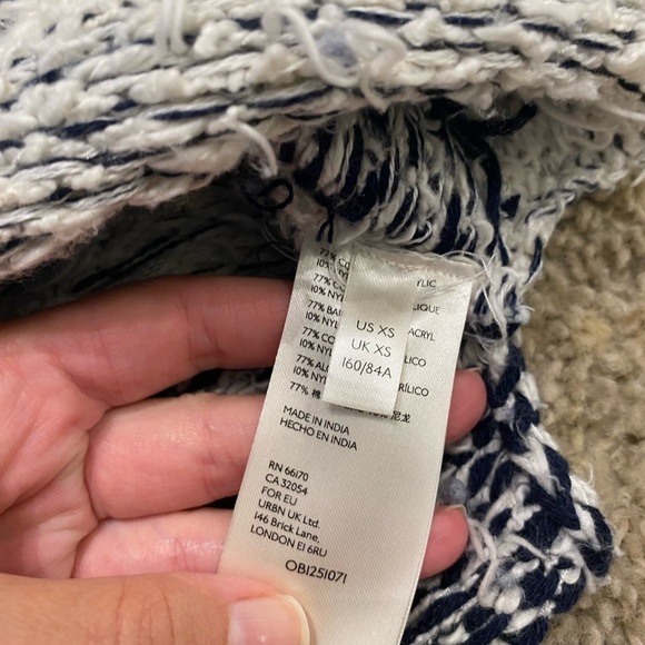 Free People Women’s Midnight Beach Pullover Sweater Blue Size XS Wide Sleeve - Picture 6 of 8